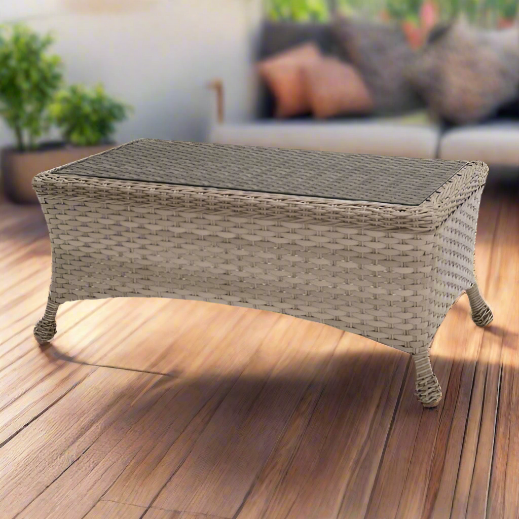 Forever Patio Sorrento Rectangle Coffee Table with Glass by NorthCape International