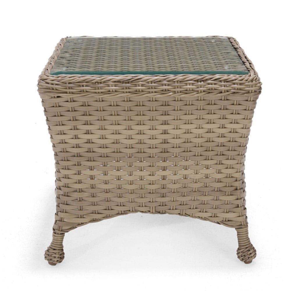 Forever Patio Sorrento Square End Table with Glass by NorthCape International