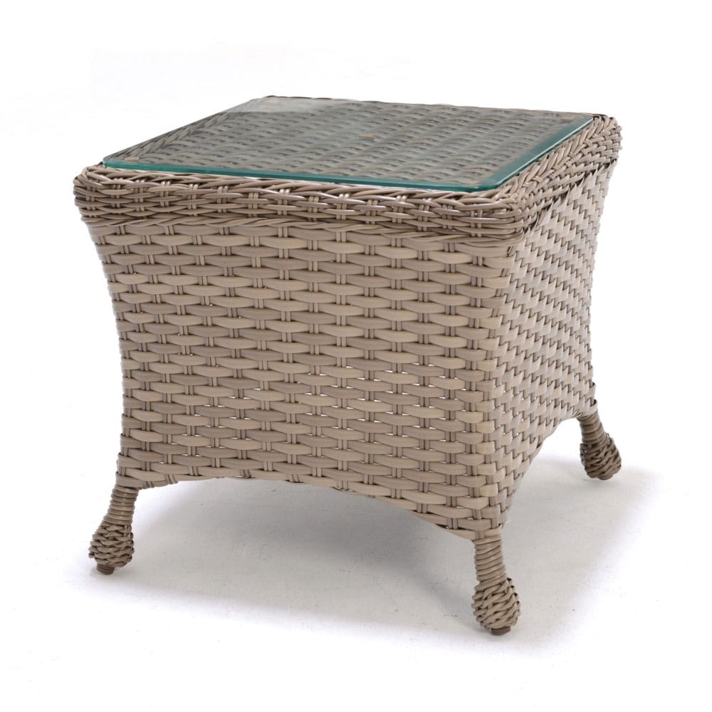 Forever Patio Sorrento Square End Table with Glass by NorthCape International