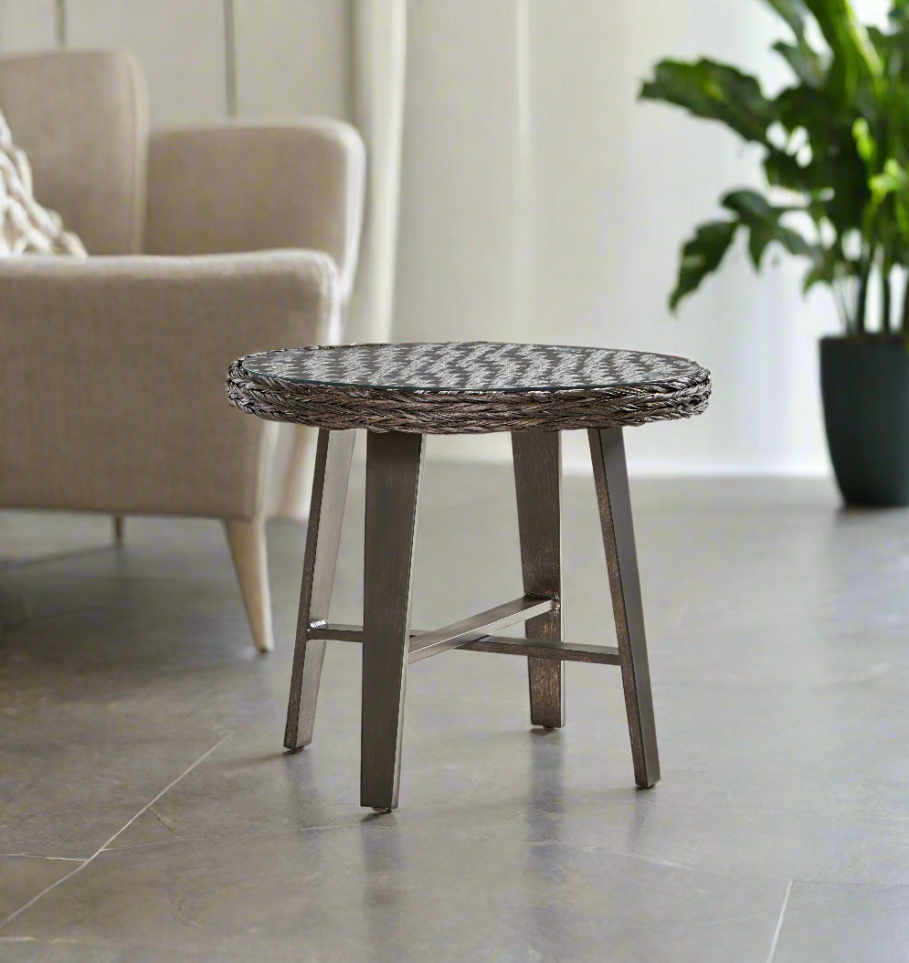 South Sea Rattan Grand Isle Resin Wicker Outdoor End Table