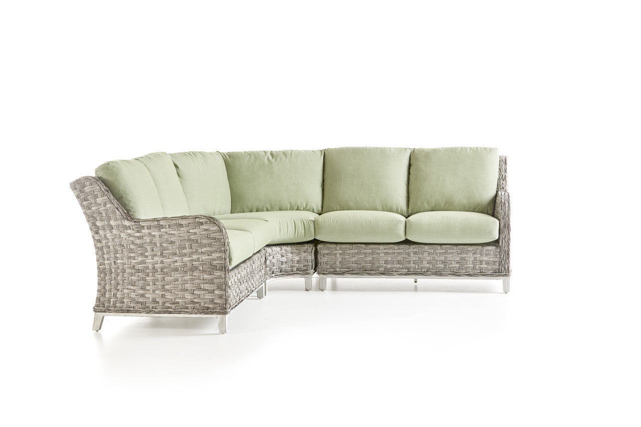 South Sea Rattan Grand Isle Resin Wicker 3 Piece Outdoor Sectional Sofa