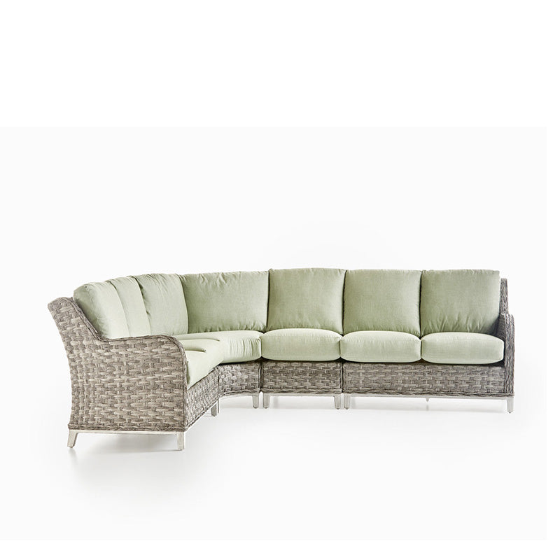 South Sea Rattan Grand Isle Resin Wicker 4 Piece Outdoor Sectional Sofa