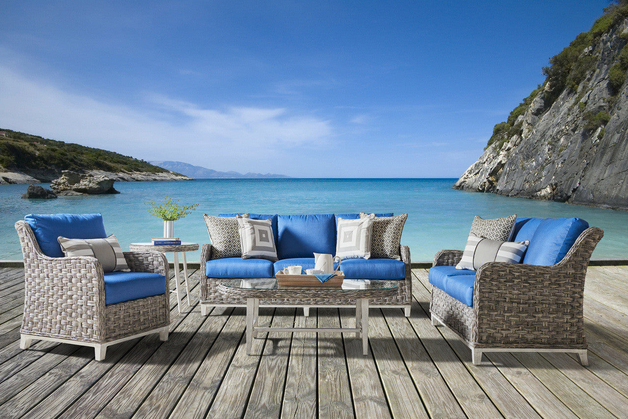 South Sea Rattan Grand Isle Resin Wicker 5 Piece Outdoor Patio Set