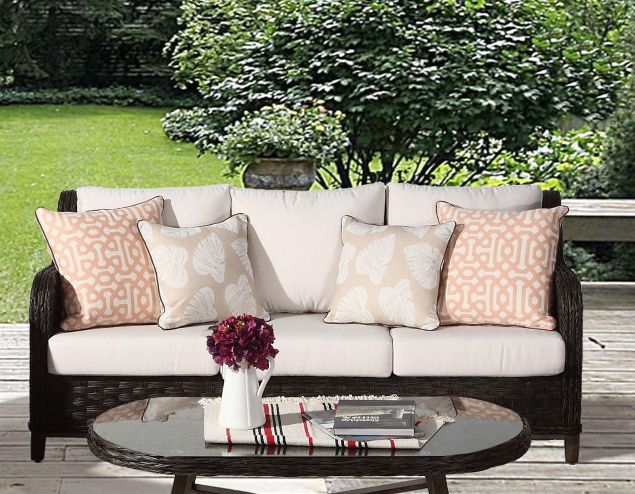 South Sea Rattan Grand Isle Resin Wicker 5 Piece Outdoor Patio Set