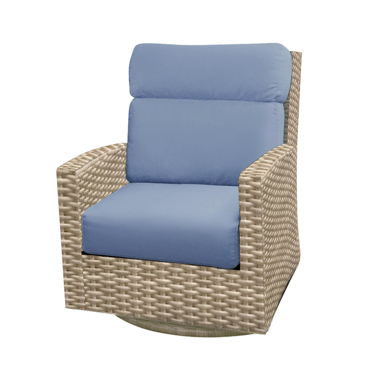 Forever Patio Cavalier Wicker High Back Swivel Rocker Chair