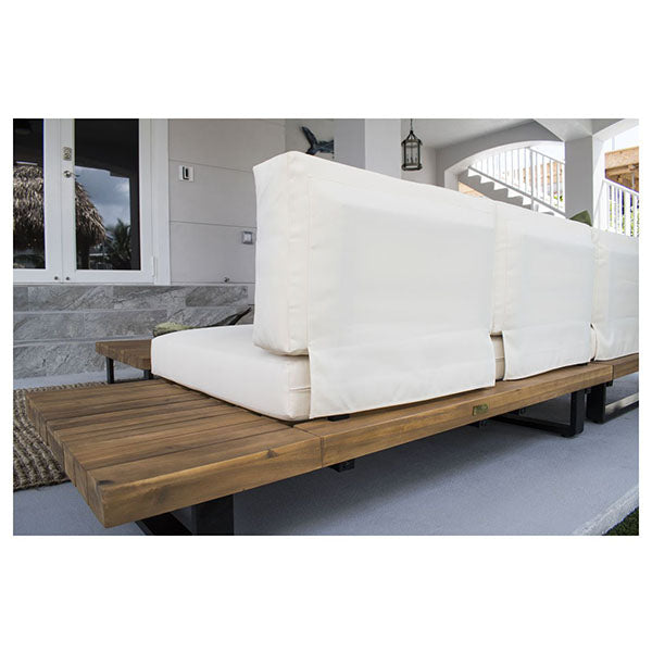 Hospitality Rattan Norman's Cay 3 PC Sectional- back left side view