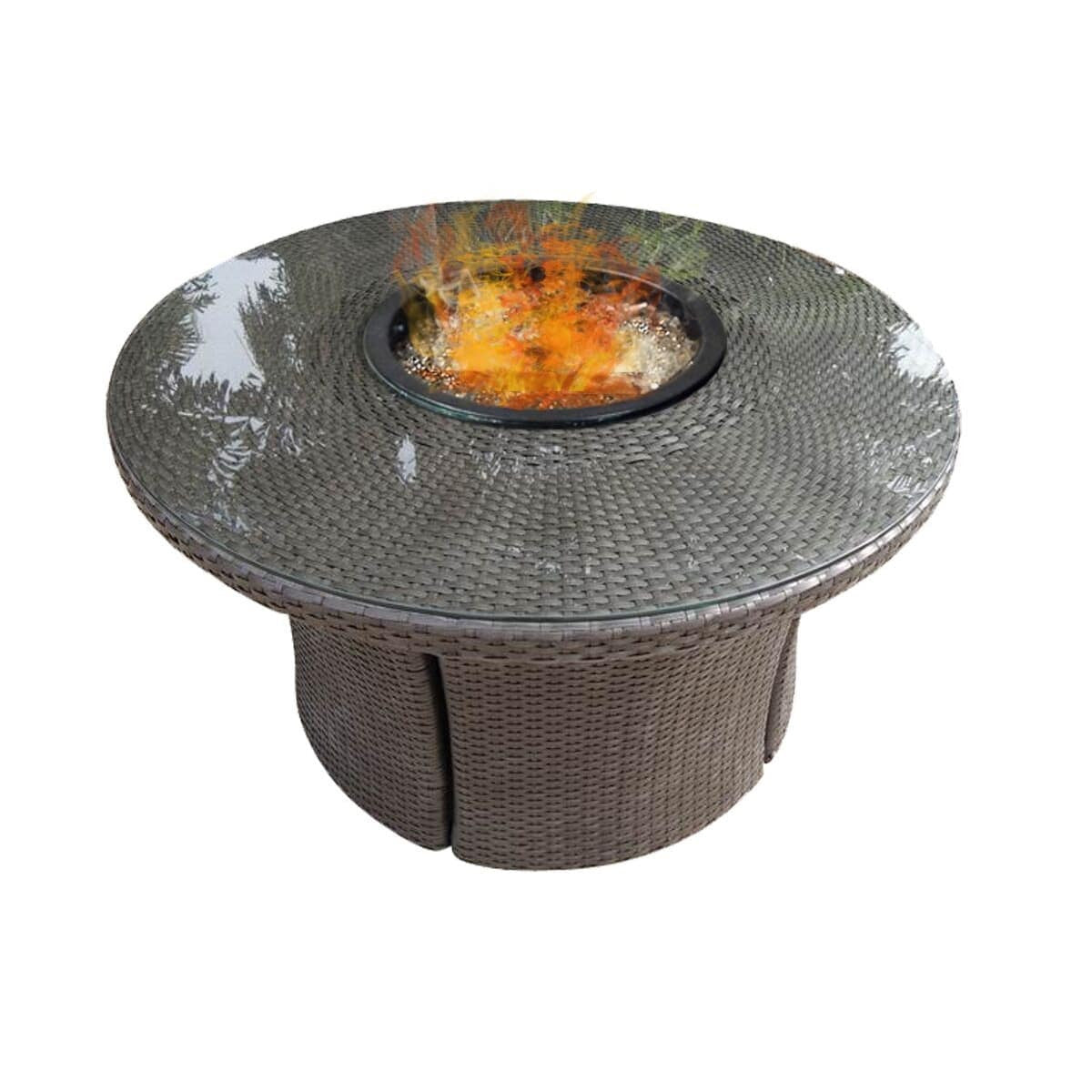 Forever Patio Universal 42" Round Woven Fire Table