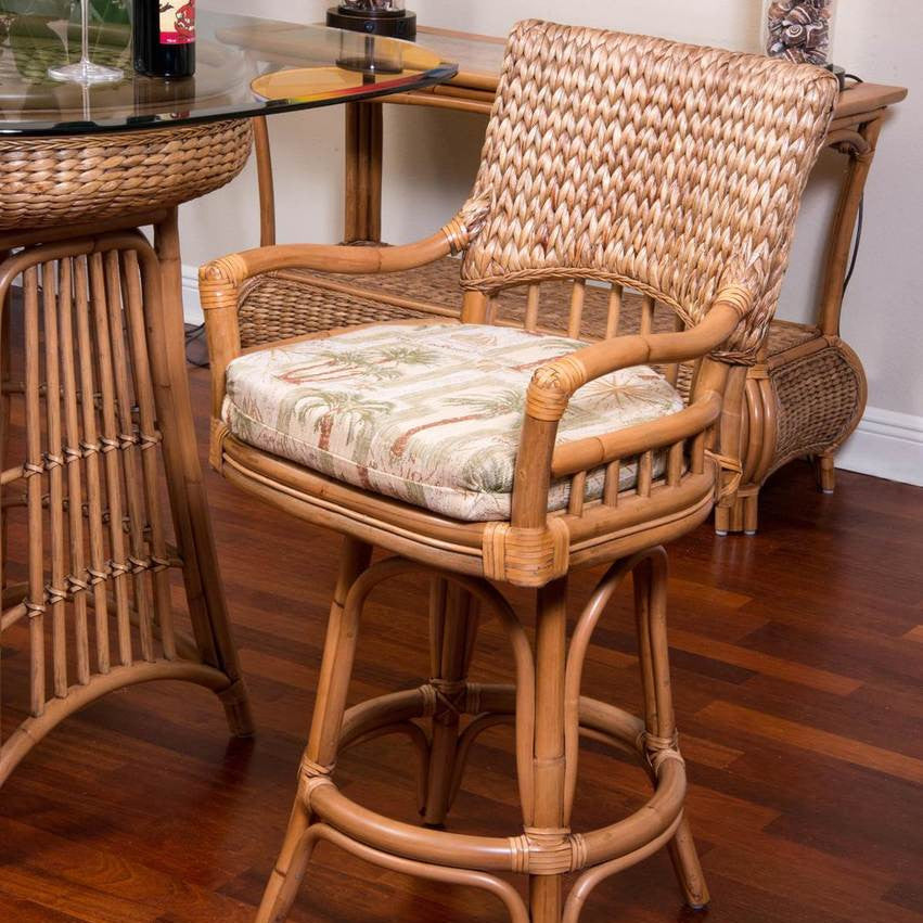 Alexander & Sheridan Key Largo Rattan Indoor 24" Bar stool
