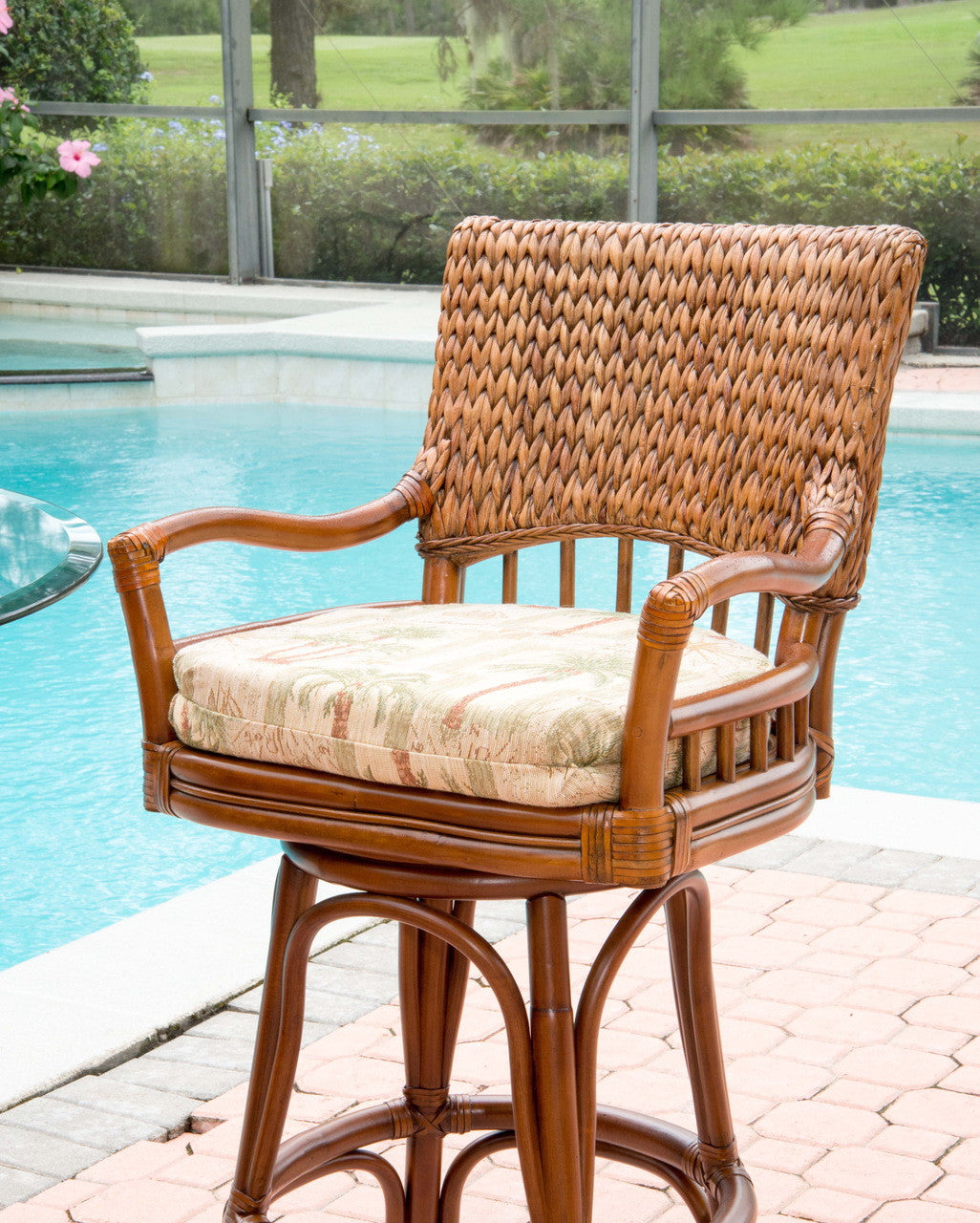 Alexander & Sheridan Key Largo Rattan Indoor 3 Piece Pub Set
