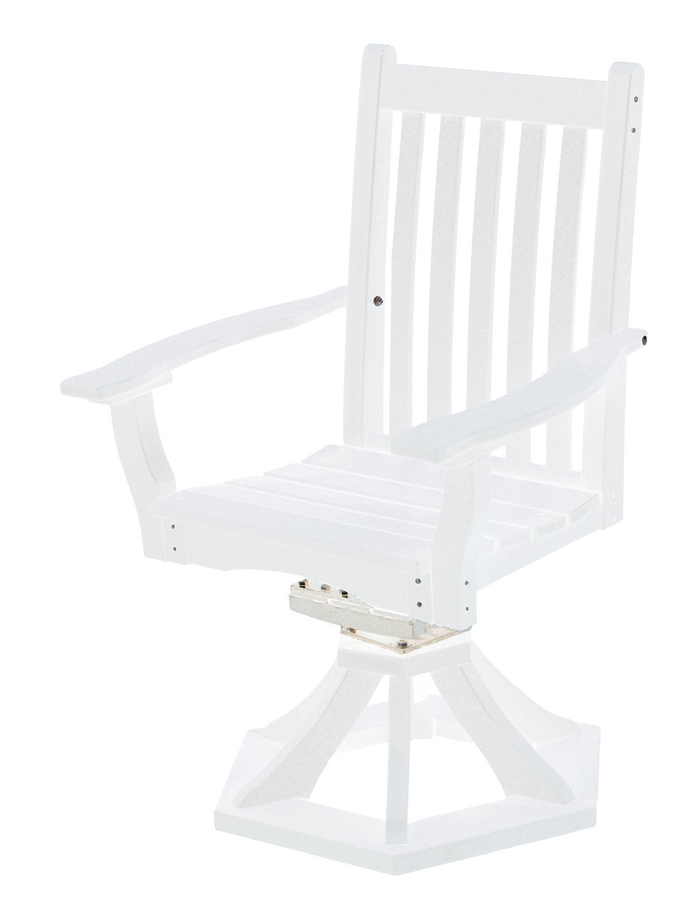 Wildridge Classic Poly-Lumber Swivel Rocker Dining Side Chair With Arms