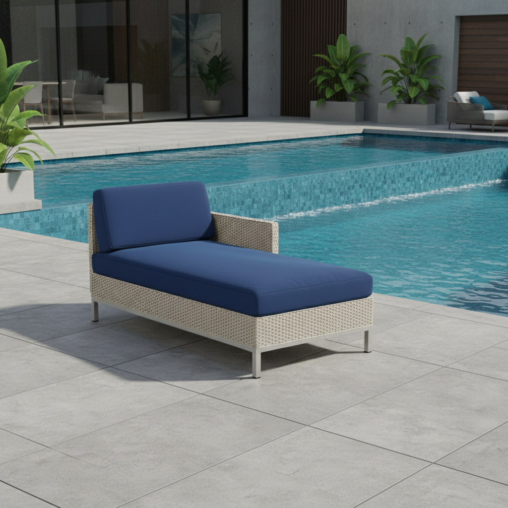 Replacement Cushions for Lloyd Flanders Elements Wicker Left Arm Chaise