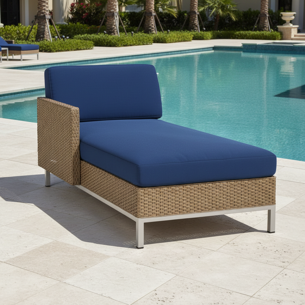 Replacement Cushions for Lloyd Flanders Elements Wicker Right Arm Chaise