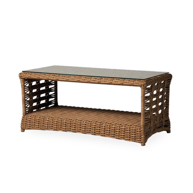 Lloyd Flanders Magnolia Woven Vinyl 42.5" Rectangular Cocktail Table