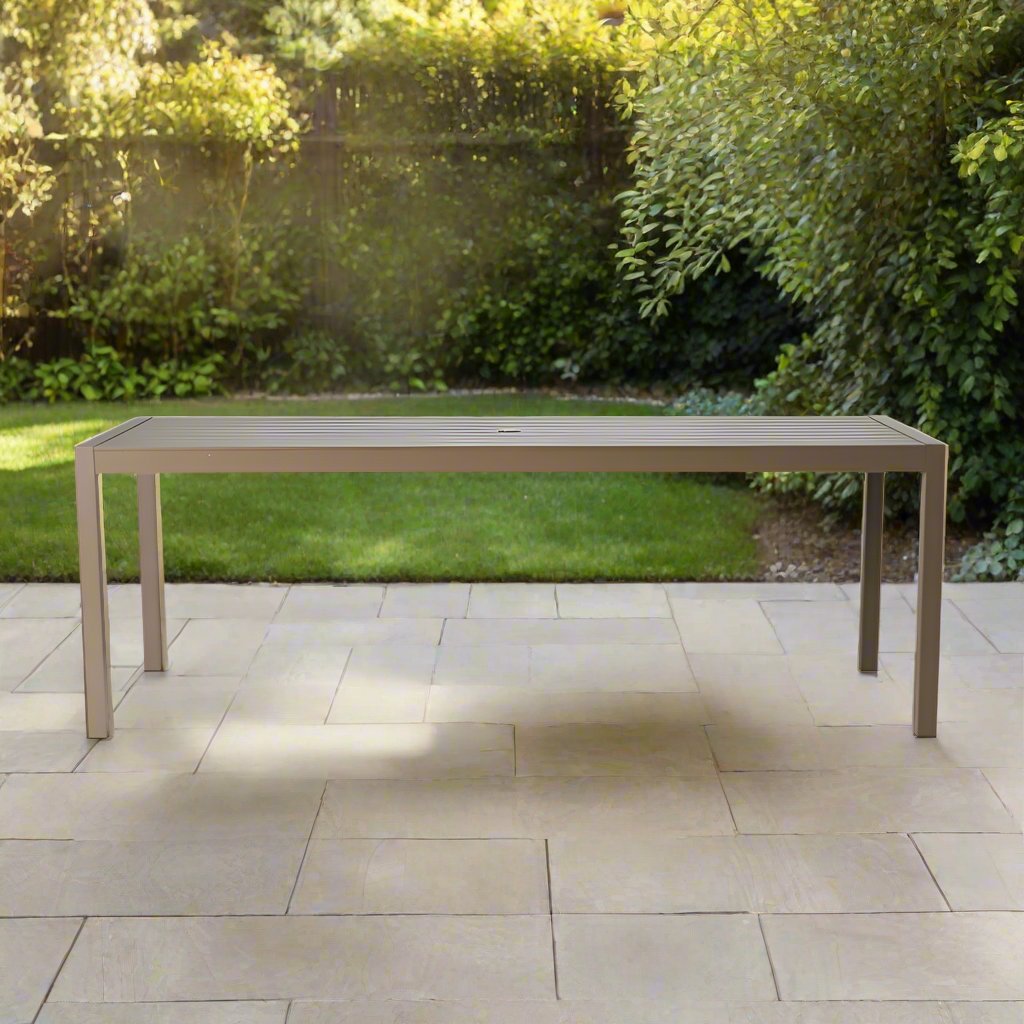 Lloyd Flanders Milan Woven Vinyl 87" Rectangular Dining Table