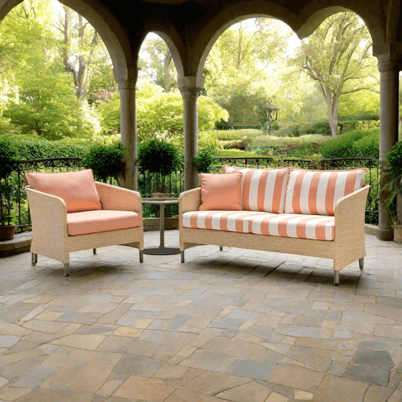 Lloyd Flanders Verona Wicker 3 Piece Loveseat Set