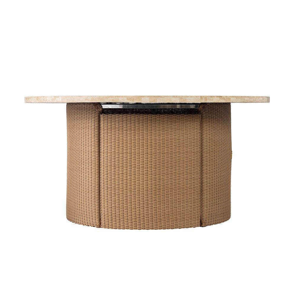 Lloyd Flanders Loom 48" Round Fire Table