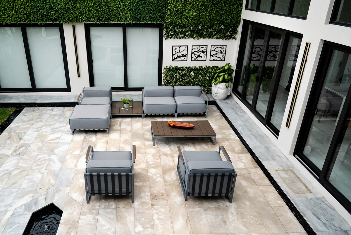 OUTSY Sunrise 8-Piece Extra Deep Seating Outdoor Conversation Set