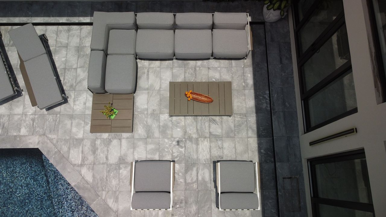 OUTSY Sunrise 9-Piece Extra Deep Seating Outdoor Conversation Set