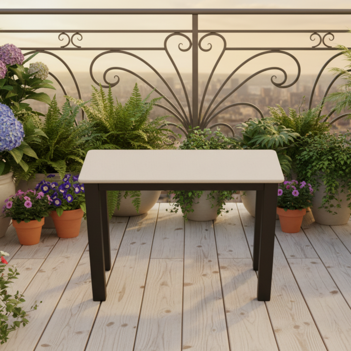 Telescope Casual St. Catherine 10"x27" Rectangle Marine Grade Polymer Top Chaise Table