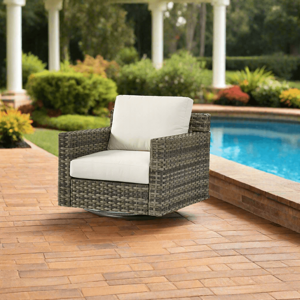 South Sea Rattan New Java Resin Wicker Outdoor Swivel Glider