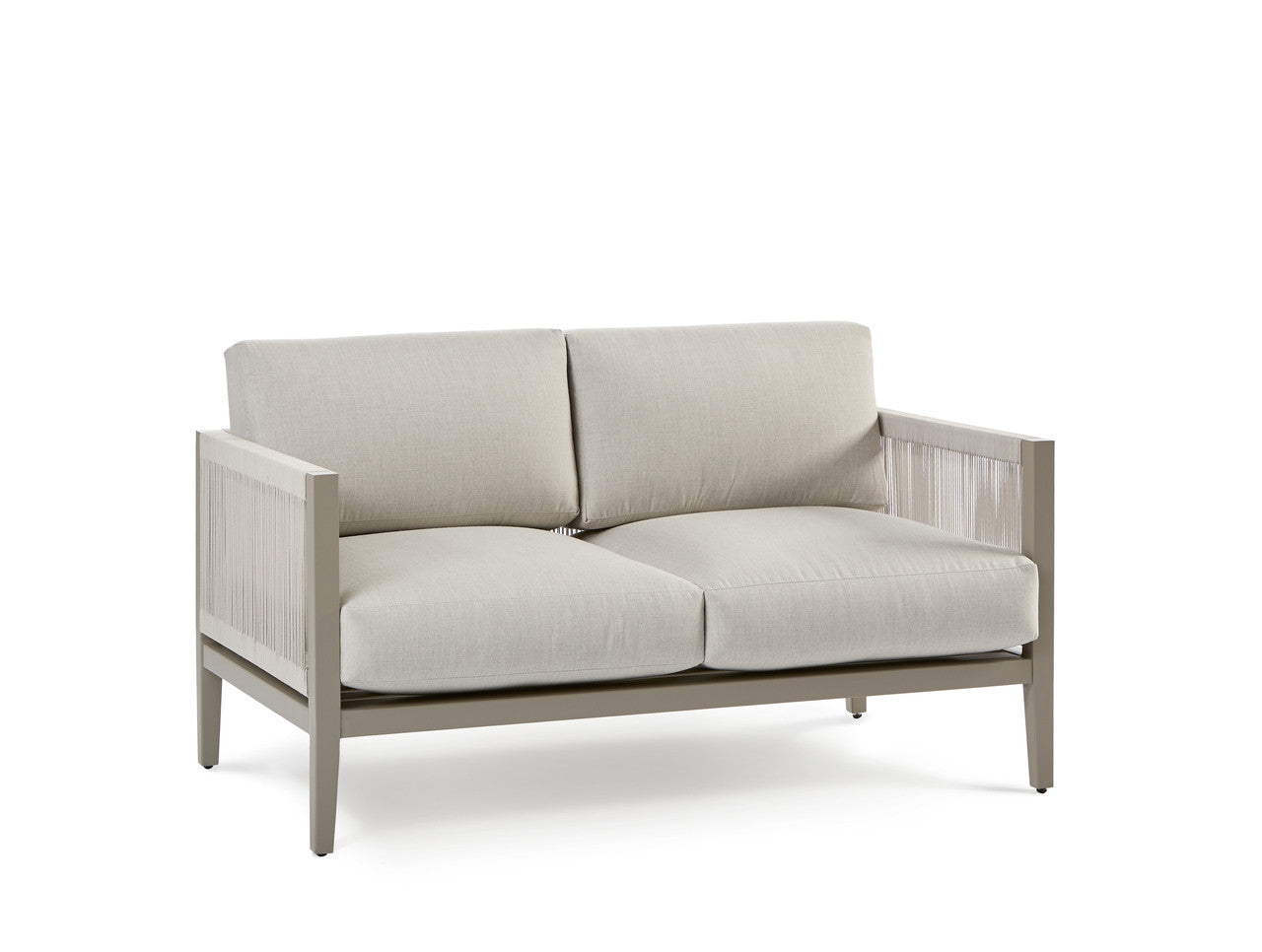 South Sea Rattan Nicole Aluminum With Marine Rope Wrapping Outdoor Loveseat