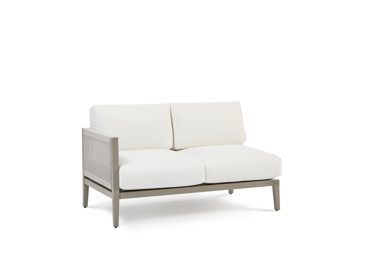 South Sea Rattan Nicole Aluminum With Marine Rope Wrapping 4 Piece Outdoor Sectional Set