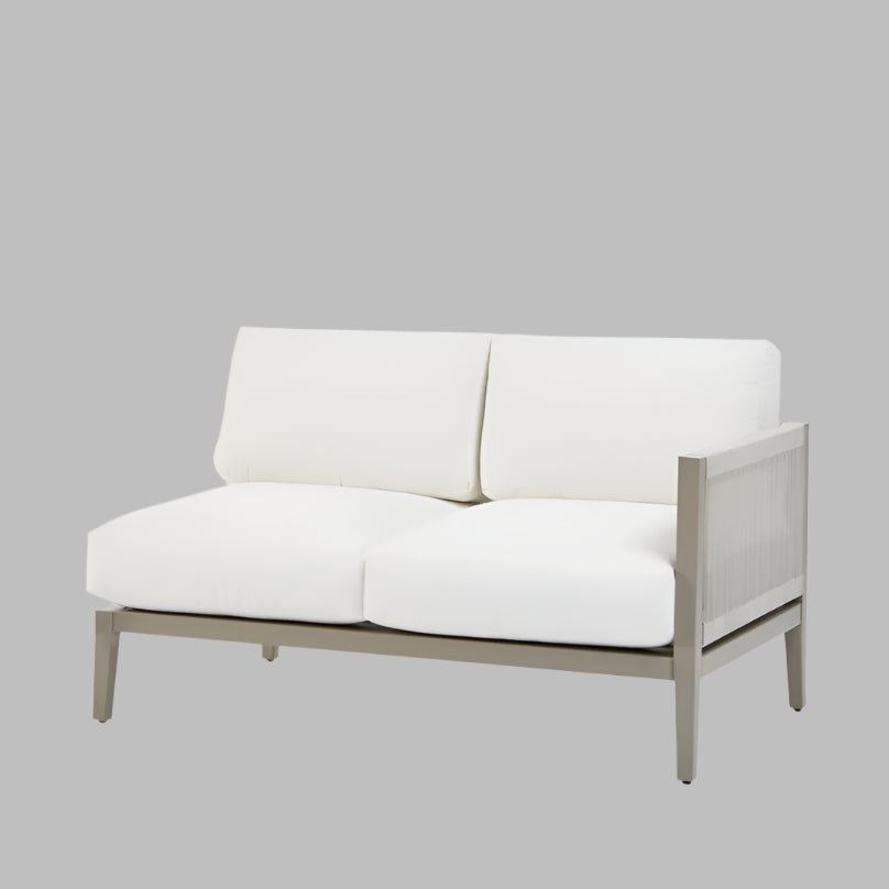 South Sea Rattan Nicole Aluminum Right Arm Patio Loveseat