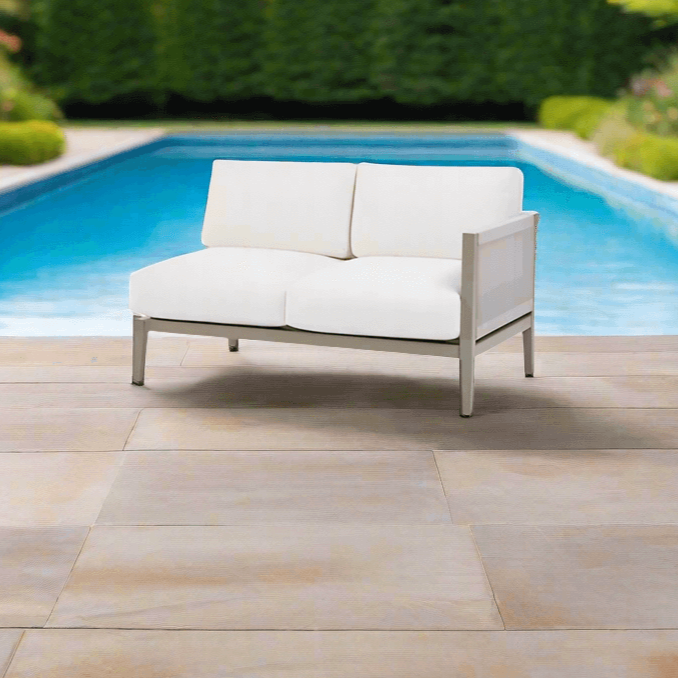 South Sea Rattan Nicole Aluminum Right Arm Patio Loveseat