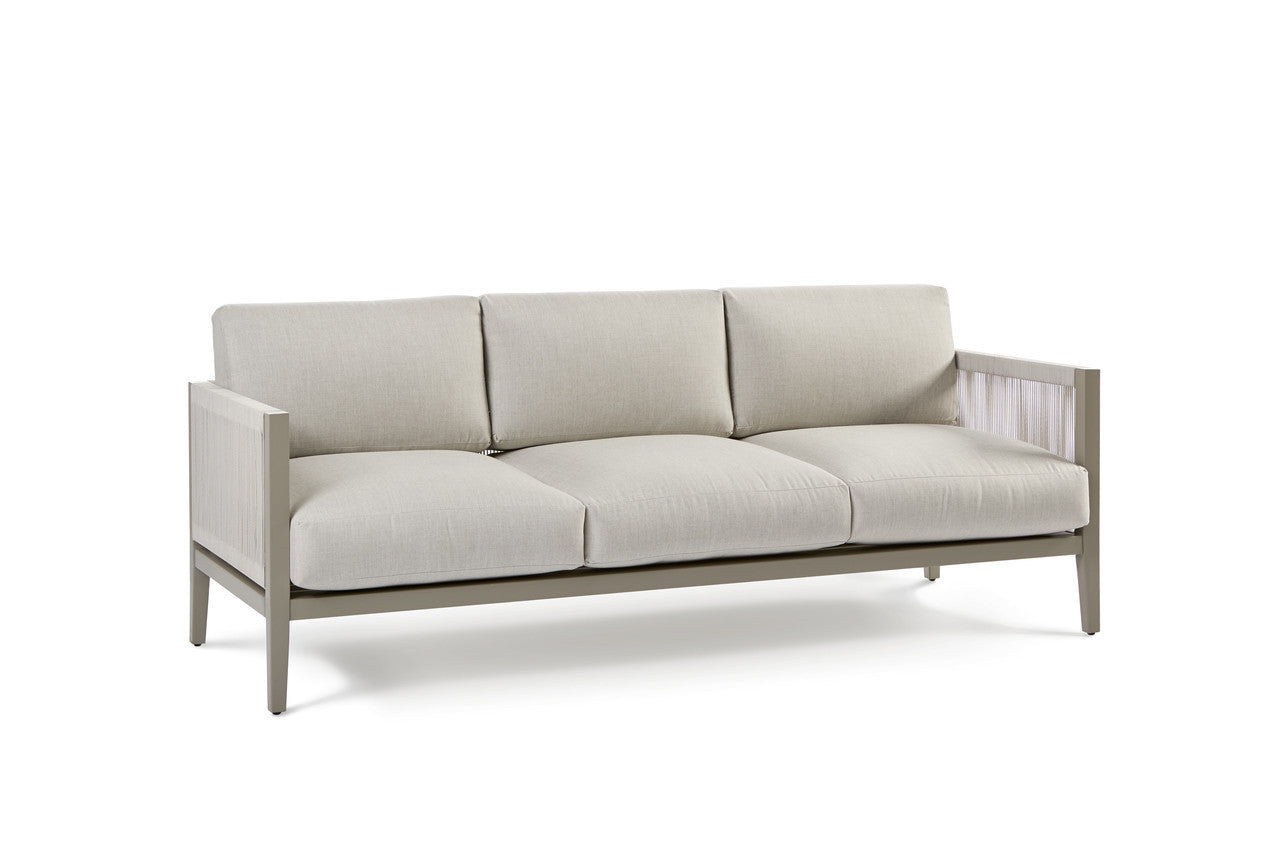 South Sea Rattan Nicole Aluminum With Marine Rope Wrapping Outdoor Sofa