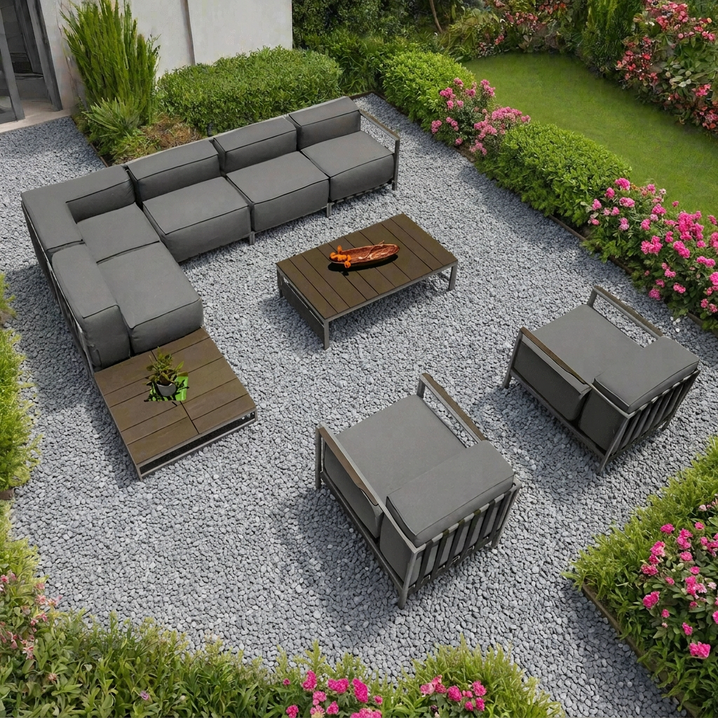 OUTSY Sunrise 8-Piece Extra Deep Seating Outdoor Conversation Set