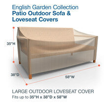 Budge Industries English Garden Patio Loveseat Cover