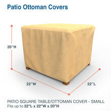 Budge Industries All Seasons Square Patio Table/Ottoman Cover