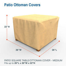 Budge Industries All Seasons Square Patio Table/Ottoman Cover