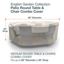 Budge Industries English Garden Round Patio Table/Chairs Combo Cover