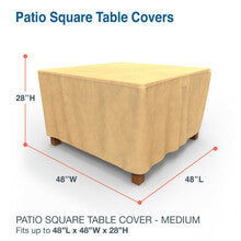 Budge Industries All Seasons Square Patio Table Cover