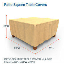 Budge Industries All Seasons Square Patio Table Cover