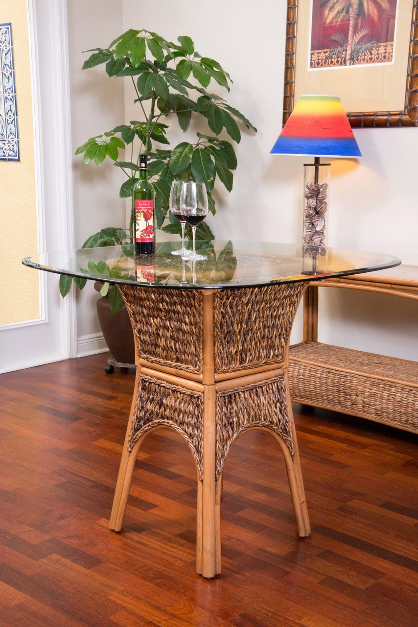 Alexander & Sheridan Panama Rattan Indoor 3 Piece Counter Height Table Set