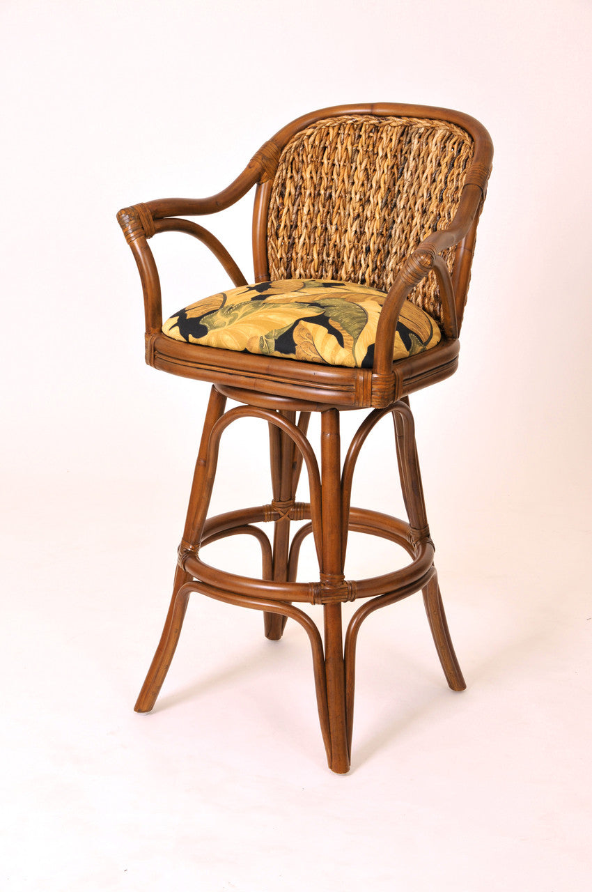 Alexander & Sheridan Panama Rattan Indoor 3 Piece Counter Height Table Set