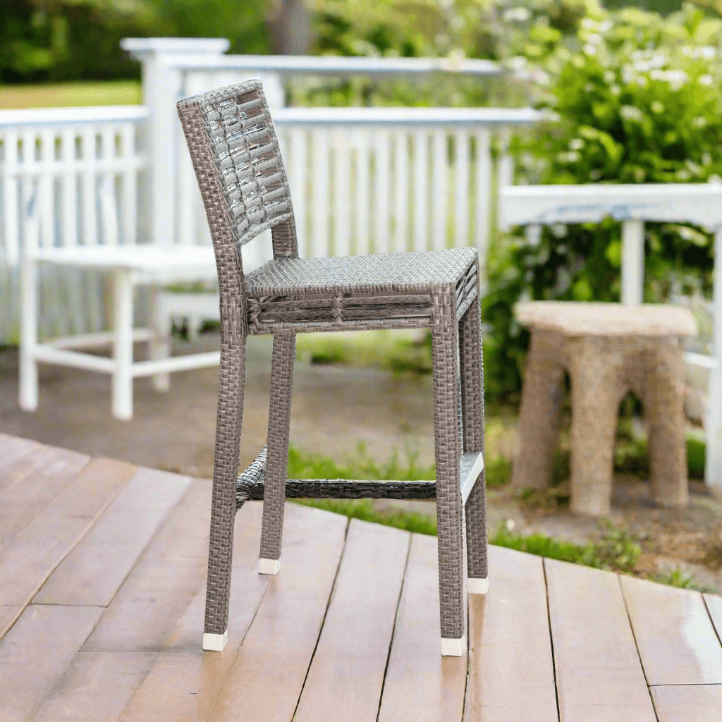 Panama Jack Graphite Stackable Bar Stool