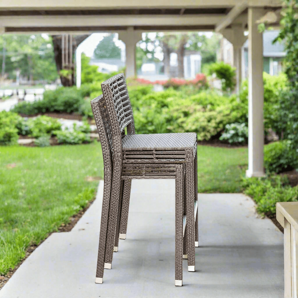 Panama Jack Graphite Stackable Bar Stool
