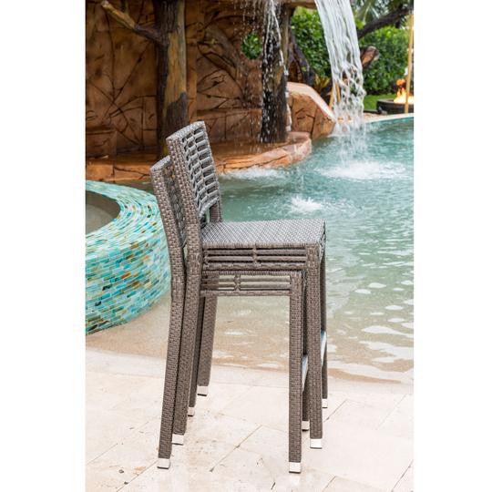 Panama Jack Graphite Stackable Bar Stool