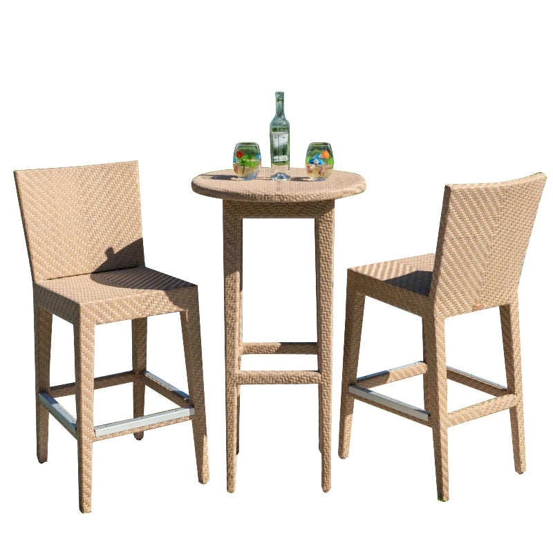 Panama Jack Austin Wicker Outdoor 2-Person Pub Table Set