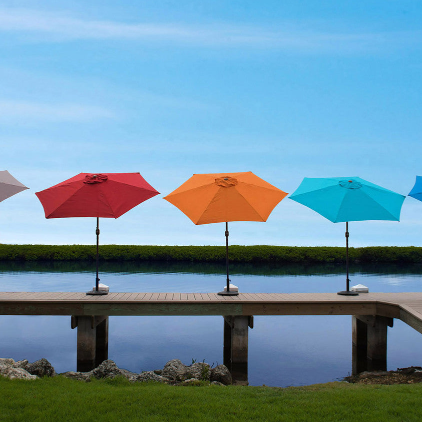 blue and orange patio umbrella Panama Jack 9ft Aluminum Patio Umbrella PJO Orange