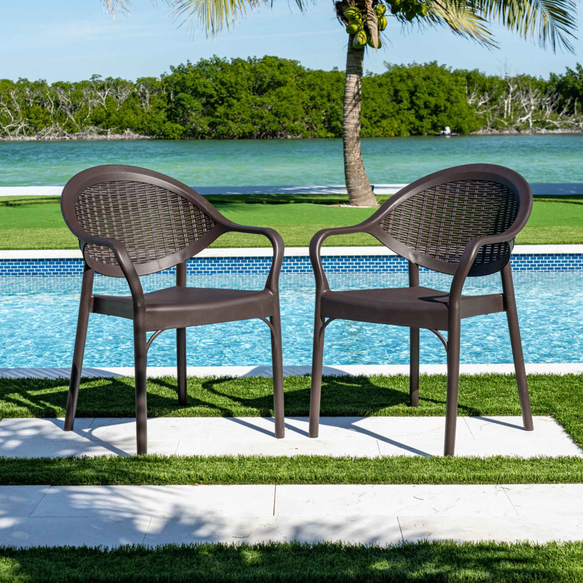Rainbow Outdoor Mona 5-Piece Dining Set - Brown