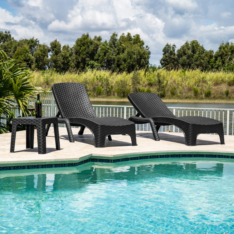 Rainbow Outdoor Roma 3-Piece Chaise Lounger Set-Anthracite