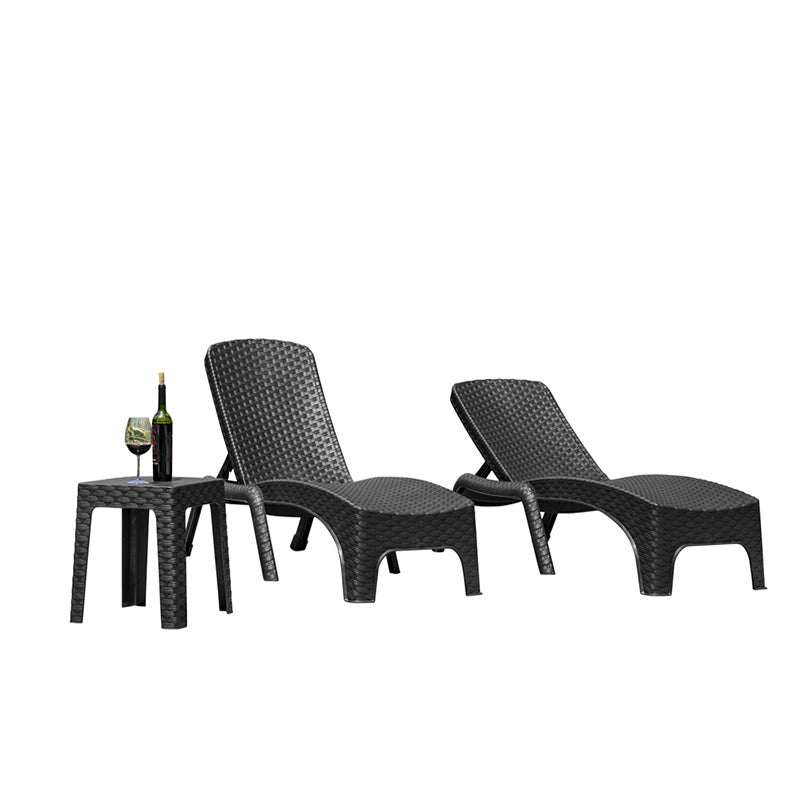 Rainbow Outdoor Roma 3-Piece Chaise Lounger Set-Anthracite