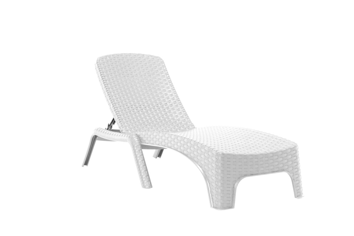 Rainbow Outdoor Roma Set of 2 Chaise Lounge-White