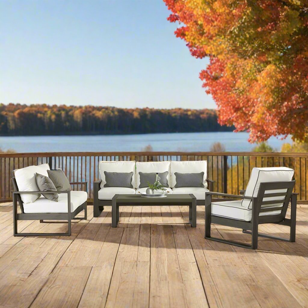 South Sea Rattan Ryan 5-Piece Deep Seating Aluminum Outdoor Living Set