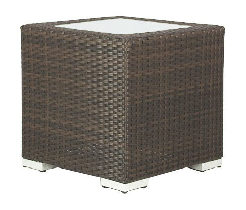 DecoScape Lucaya Square Resin Wicker End Table
