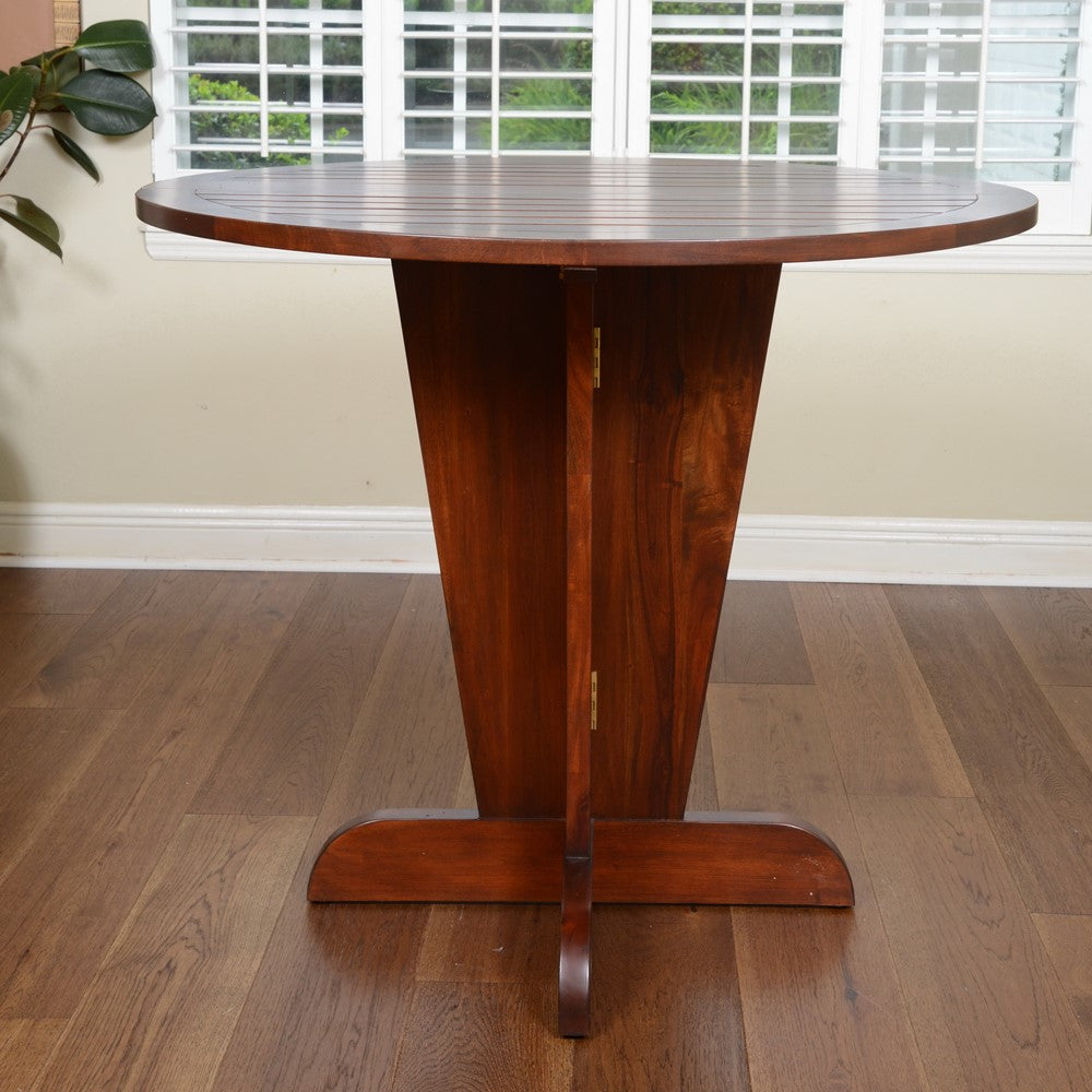 Alexander & Sheridan Serengeti Rattan Indoor KD Pub Table With Teak Top
